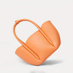 Petal Top Handle Crossbody Bag With Inner Bag PU Leather Classic Shoulder Bag