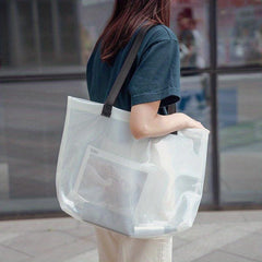 Transparent Laser Tote Bag PVC Beach Handbag Women's Casual Shopping Bag