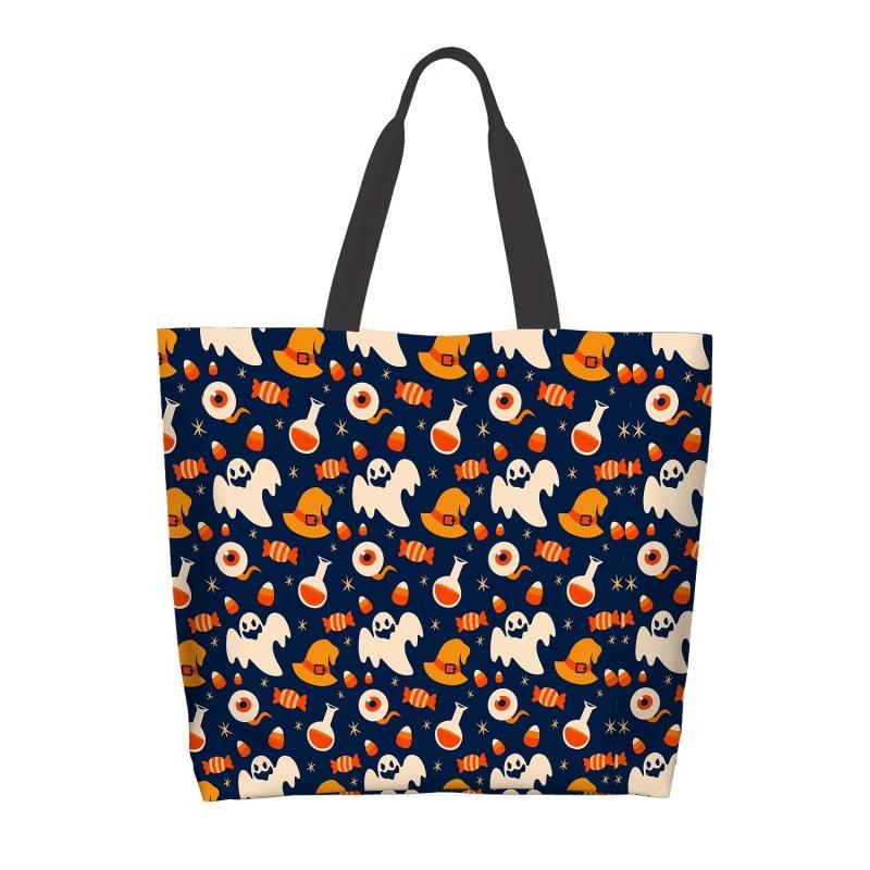 Stylish Cartoon Halloween Pattern Bag Large Capacity Shoulder Bag