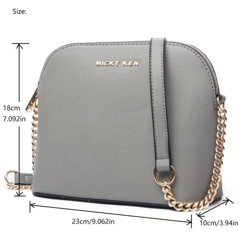 Crossbody Bag Letter Decor Shell Purse For Women