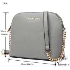 Crossbody Bag Letter Decor Shell Purse For Women