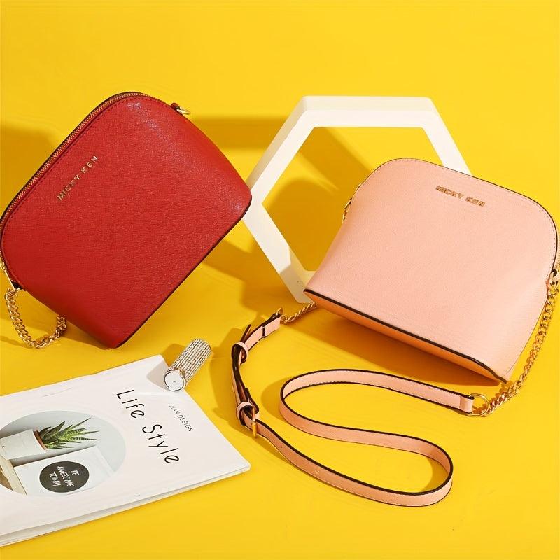 Crossbody Bag Letter Decor Shell Purse For Women
