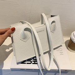 Crocodile Embossed Shoulder Bag for Women