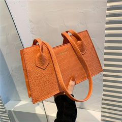 Crocodile Embossed Shoulder Bag for Women