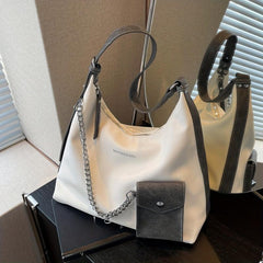 Vintage Large Capacity Hobo Bag Retro PU Shoulder Tote Bag Women's Casual Handba