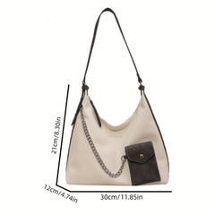 Vintage Large Capacity Hobo Bag Retro PU Shoulder Tote Bag Women's Casual Handba