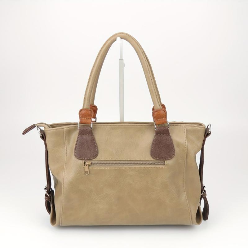 Large Capacity Tote Bag Vintage Crossbody Bag