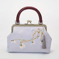 Vintage Flower Embroidered Frame Bag Chinese Style Clutch Purse