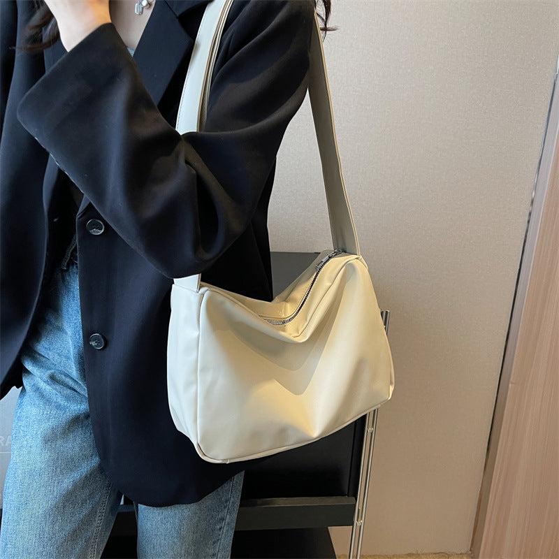 Minimalist PU Shoulder Bag Large Capacity Hobo Bag Women's Casual Handbag