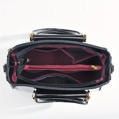 Crocodile Embossed Pattern Handbag Solid Shoulder Bag For Women