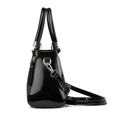 Crocodile Embossed Pattern Handbag Solid Shoulder Bag For Women