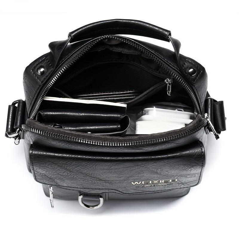 Vintage Leather Crossbody Shoulder Bag for Women