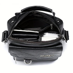 Vintage Leather Crossbody Shoulder Bag for Women
