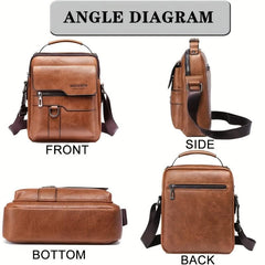 Vintage Leather Crossbody Shoulder Bag for Women
