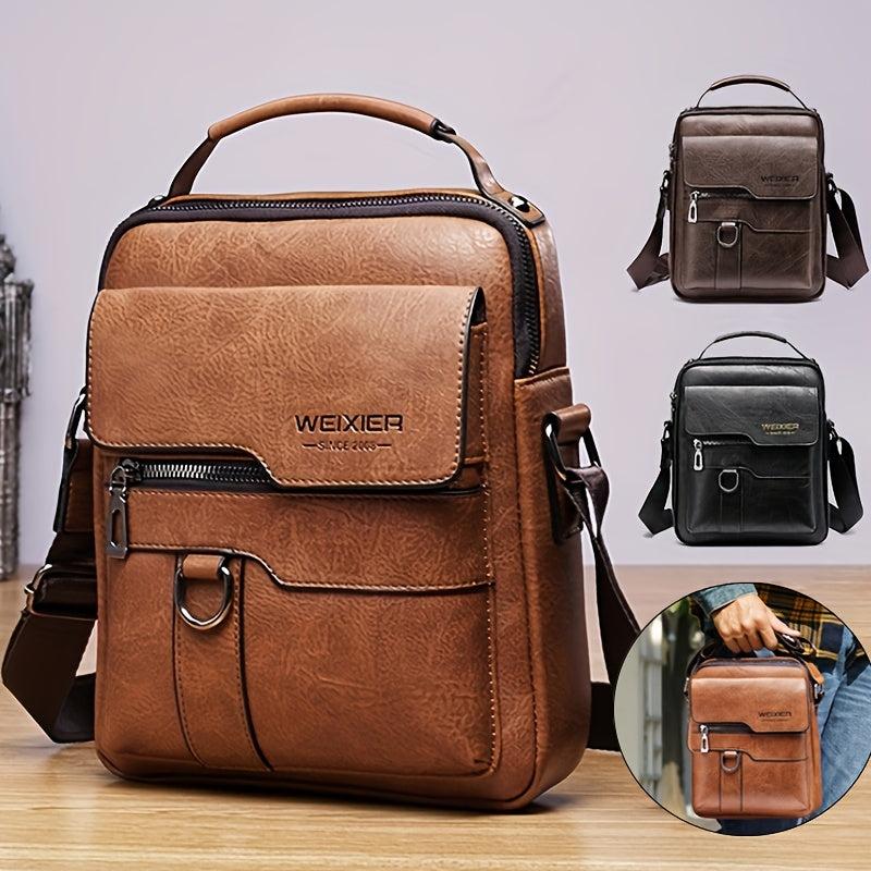 Vintage Leather Crossbody Shoulder Bag for Women