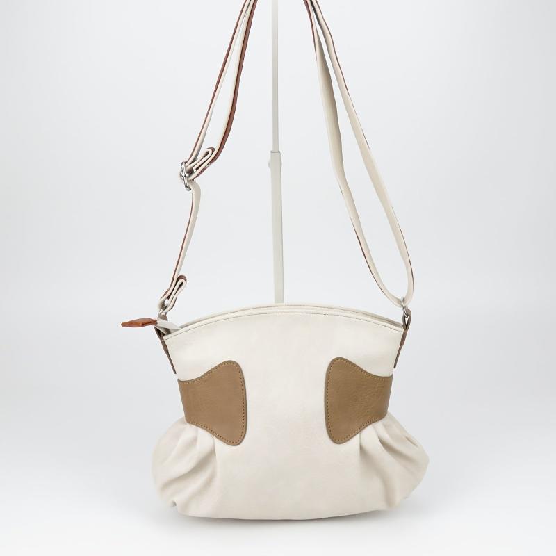 Vintage Ruched Crossbody Bag Contrast Shoulder Bag For Women