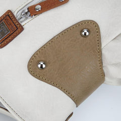 Vintage Ruched Crossbody Bag Contrast Shoulder Bag For Women