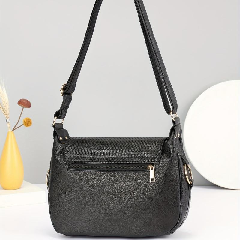 Classic Shoulder Bag Work Faux Leather Purse Office