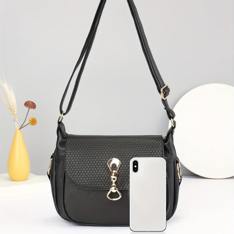 Classic Shoulder Bag Work Faux Leather Purse Office