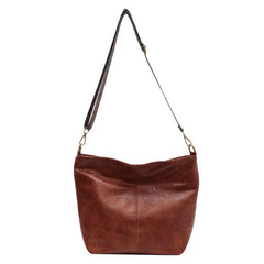 Geometric Strap Hobo Bag Large Capacity Soft PU Leather Crossbody Bag
