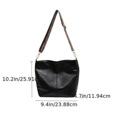 Geometric Strap Hobo Bag Large Capacity Soft PU Leather Crossbody Bag