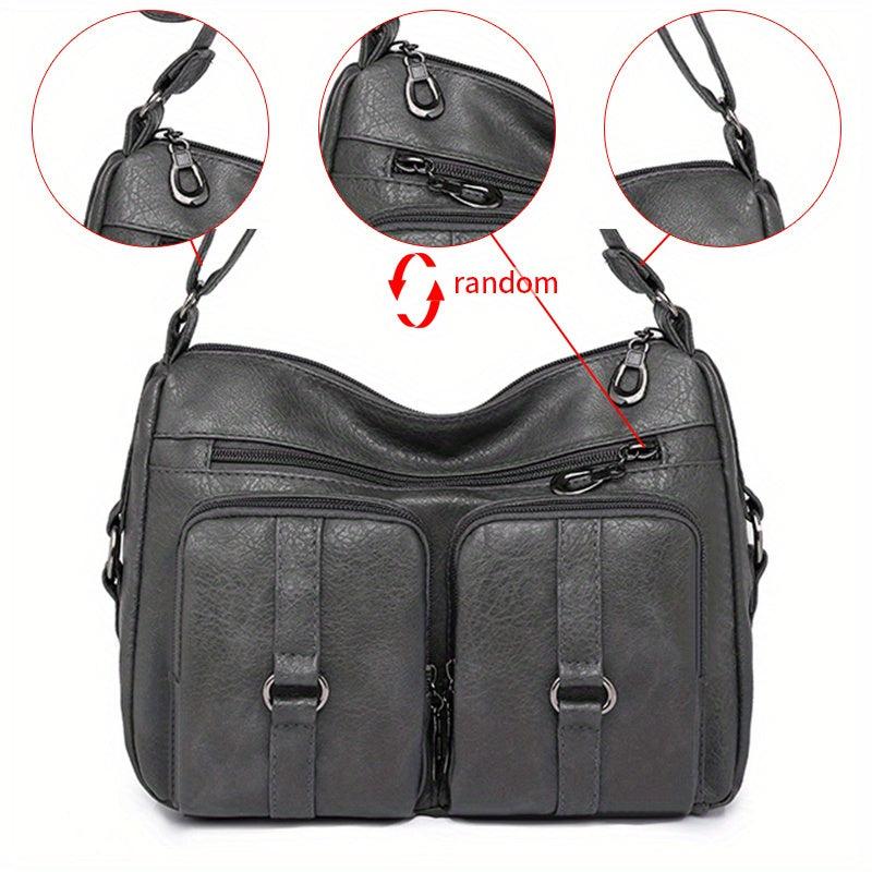 Retro Crossbody Bag Women Pockets Shoulder Bag Large Capacity Purse Mom