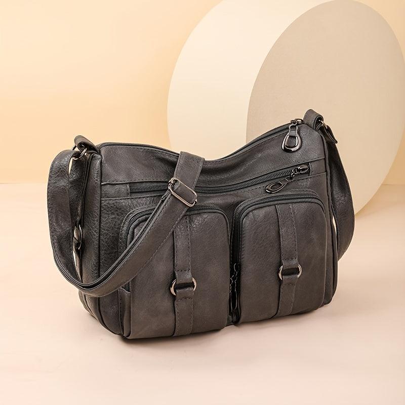 Retro Crossbody Bag Women Pockets Shoulder Bag Large Capacity Purse Mom