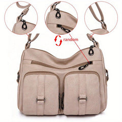 Retro Crossbody Bag Women Pockets Shoulder Bag Large Capacity Purse Mom