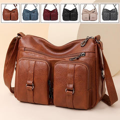 Retro Crossbody Bag Women Pockets Shoulder Bag Large Capacity Purse Mom