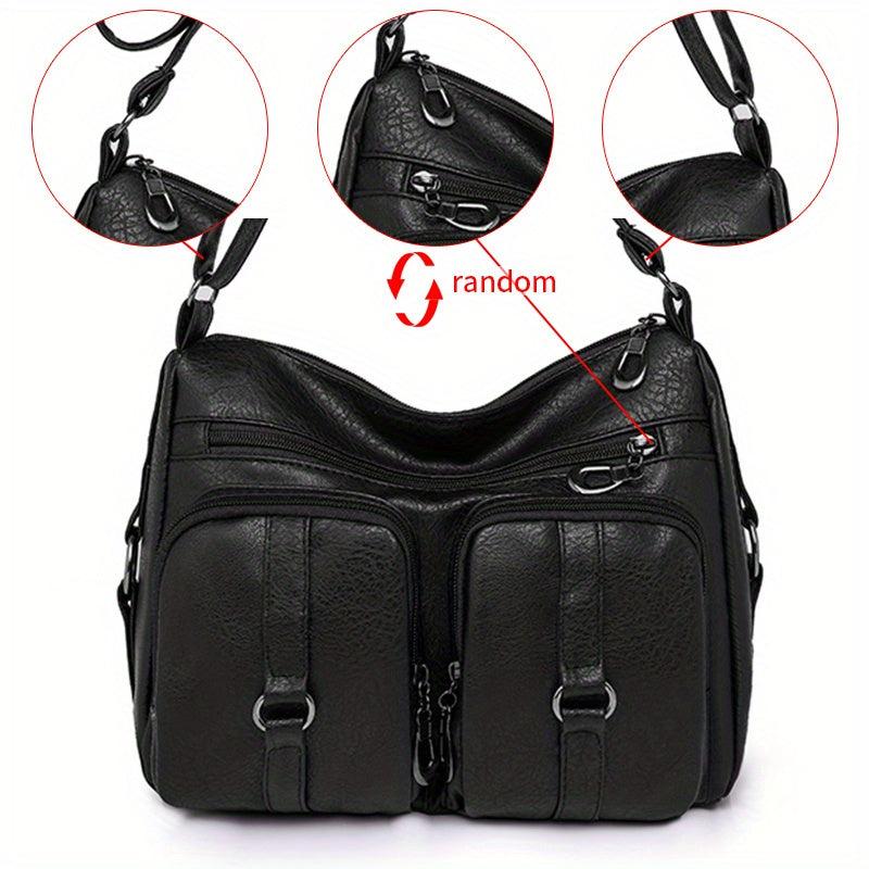 Retro Crossbody Bag Women Pockets Shoulder Bag Large Capacity Purse Mom
