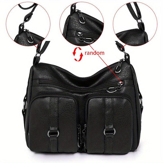 Retro Crossbody Bag Women Pockets Shoulder Bag Large Capacity Purse Mom