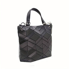 Geometric Pattern Handbag Holographic Crossbody Bag Large Capacity Satchel Purse