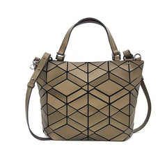 Geometric Pattern Handbag Holographic Crossbody Bag Large Capacity Satchel Purse