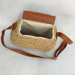 Retro Tassel Crossbody Straw Bag, Rattan Woven Beach Bag for Travel