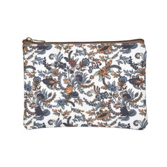 Floral Pattern Canvas Tote Bag Rattan Woven Summer Beach Bag
