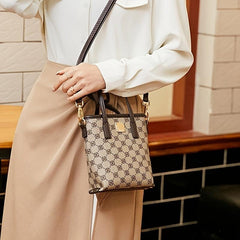 Classic Print Bucket Bag Large Shoulder Bag