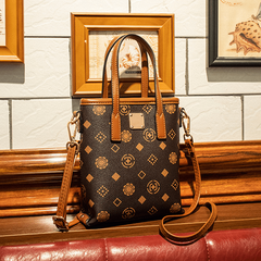 Classic Print Bucket Bag Large Shoulder Bag