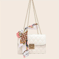 Quilted Crossbody Chain Clutch Shoulder Bag Square Bag