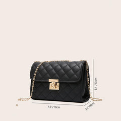 Quilted Crossbody Chain Clutch Shoulder Bag Square Bag