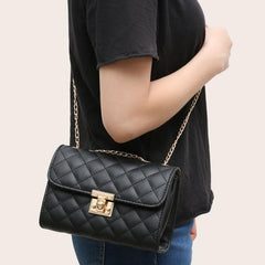 Quilted Crossbody Chain Clutch Shoulder Bag Square Bag
