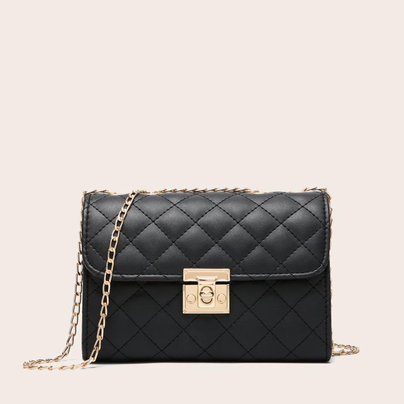 Quilted Crossbody Chain Clutch Shoulder Bag Square Bag