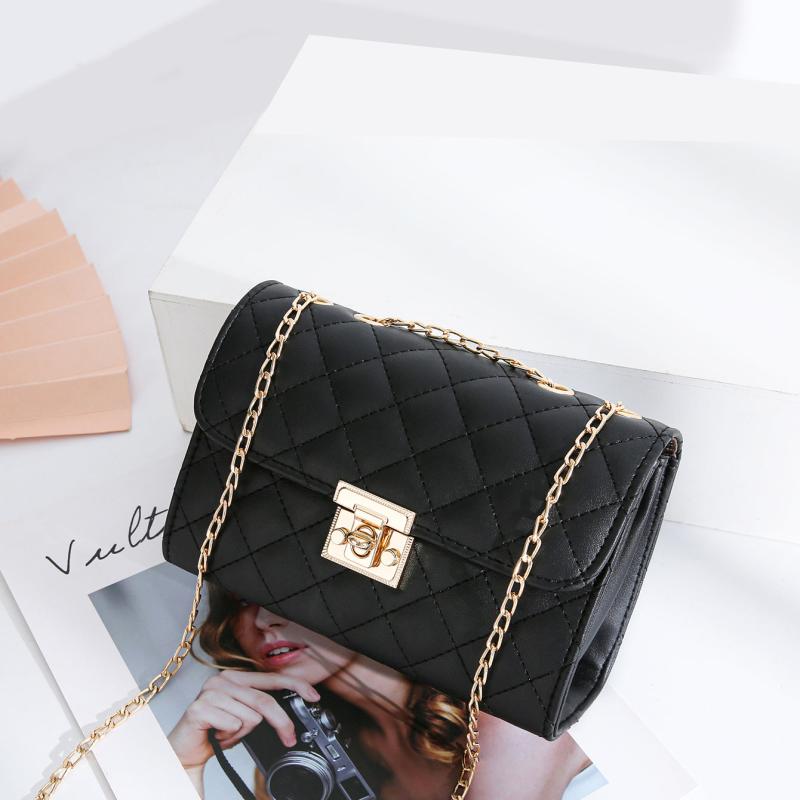 Quilted Crossbody Chain Clutch Shoulder Bag Square Bag