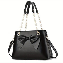 Bowknot Chain Shoulder Bag with Removable Strap