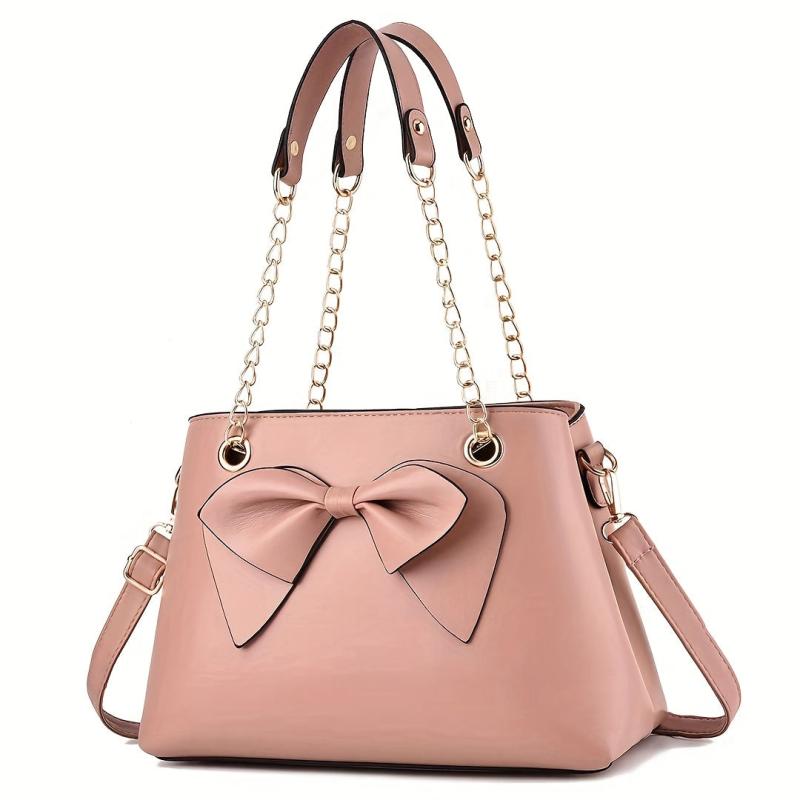 Bowknot Chain Shoulder Bag with Removable Strap