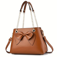 Bowknot Chain Shoulder Bag with Removable Strap
