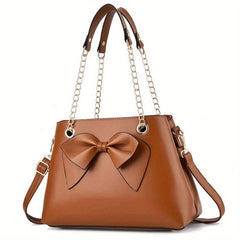 Bowknot Chain Shoulder Bag with Removable Strap