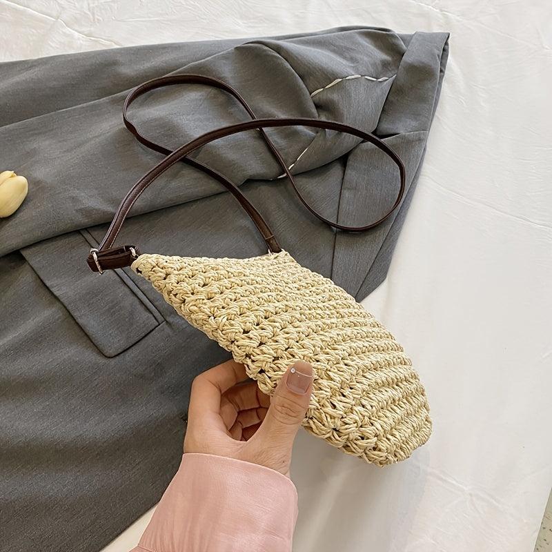Boho Style Straw Crossbody Bag for Women