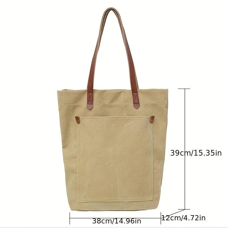 Vintage Canvas Tote Bag Large Capacity Retro Handbag Satchel Purse