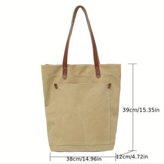Vintage Canvas Tote Bag Large Capacity Retro Handbag Satchel Purse