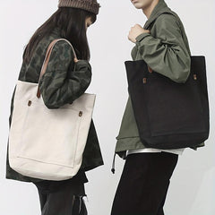 Vintage Canvas Tote Bag Large Capacity Retro Handbag Satchel Purse